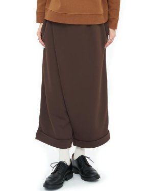 画像5: 30%off LILOU＋LILY　ソフトストレッチダブルニット ドロストワイドパンツ  　カラー；ベージュ (5)