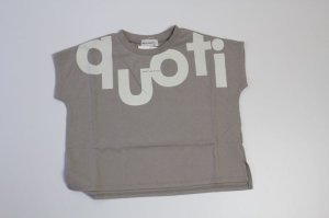 画像1: 30%off 2022春夏　quoti use fith      ベーシックテンジク　ロゴPT　S/SデザインTシャツ　3；グレー (1)