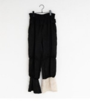 画像2: 30%off UJU　サテンティアードパンツ　 (2)