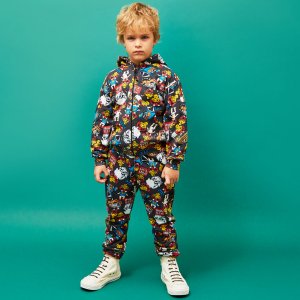 画像5: 30%off Hystericmini　CAPSULE TOY総柄スウェットパンツ　　14：ブラック系 (5)