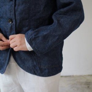 画像5: 40%off YARRA 　　LINEN100シングルデニムジャケット　54；インディゴ (5)