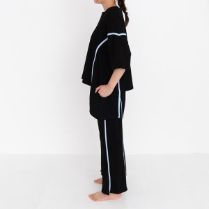画像4: 30%off UJU(ウジュ)/Geewhiz(ジーウィズ)　PIPING/Tシャツ　ブラック・グリーン (4)