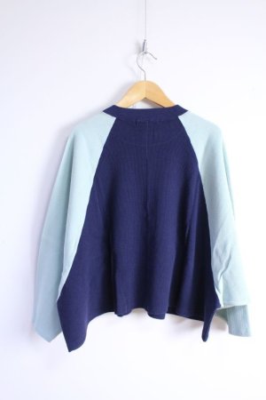 画像3: 50%off nunuforme  ワイドショートT  Navy*LightBlue (3)