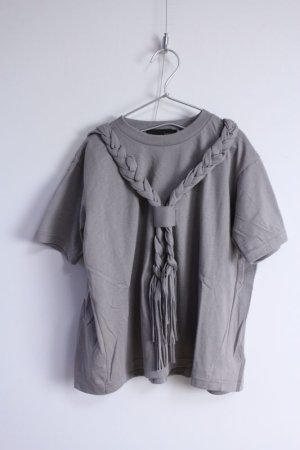 画像1: 40%off nunuforme  三つ編みT　　Darkgray　　 (1)