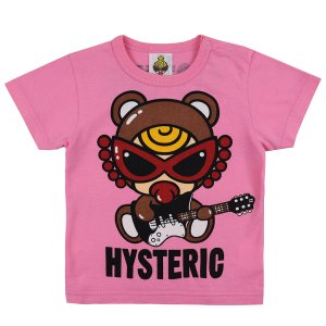 画像1: MY FIRST HYSTERIC　TEDDY ROCKS 半袖Tシャツ　　25；ピンク (1)
