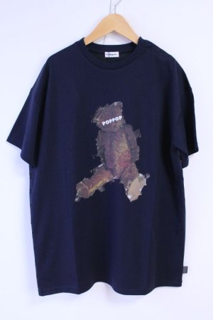 画像1: 40%off　　フランキーグロウ　 POP BEAR DOCKING TEE     NAVY-NAVY*BK CHECK (1)