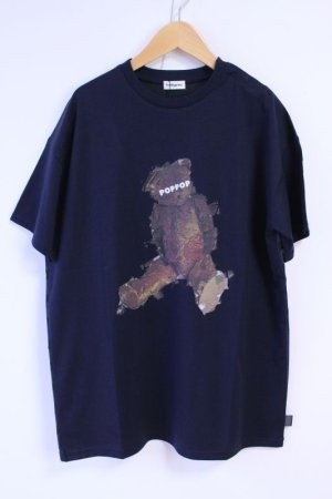 画像1: 30%off　　フランキーグロウ　 POP BEAR DOCKING TEE     NAVY-NAVY*BK CHECK (1)