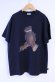 画像1: 40%off　　フランキーグロウ　 POP BEAR DOCKING TEE     NAVY-NAVY*BK CHECK (1)