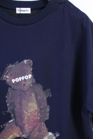 画像2: 50%off 　　フランキーグロウ　 POP BEAR DOCKING TEE     NAVY-NAVY*BK CHECK (2)
