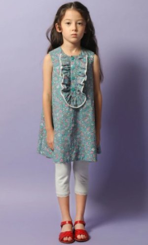画像4: toi toi toi     フルールワンピース  blue green (4)