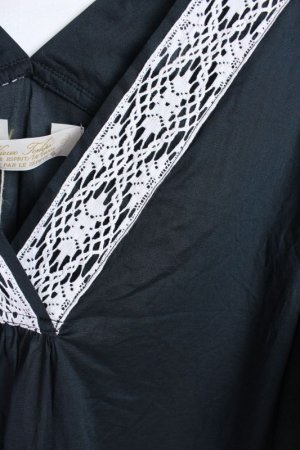 画像2: 40%off   Bon Vieux Temps　オーガニックコットン　レースブラウス　28：ブラック (2)