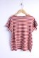 画像1: 40%off  DENIM DUNGAREE　　ボーダー天竺　　TEE　5；赤 (1)