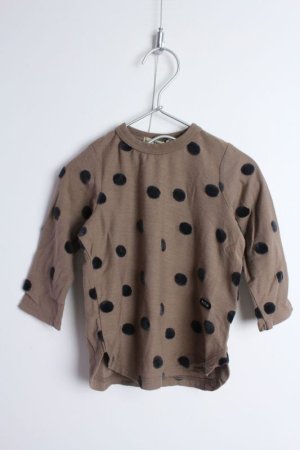 画像1: 40%off 2022秋冬　 FITH 　ドットカットベロアJQ　L/S　Tシャツ　7；茶 (1)
