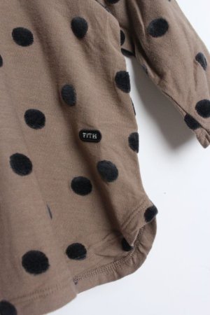 画像2: 40%off 2022秋冬　 FITH 　ドットカットベロアJQ　L/S　Tシャツ　7；茶 (2)