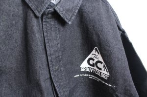 画像2: 50%off2022秋冬   GC　8oz　デニム　BIG　シャツ　JK　2；黒 (2)