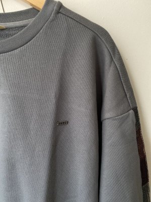 画像2: 40%off 2022秋冬　FITH	   オーストラリアウラケ×チェック キリカエ スウェット　３；グレー (2)