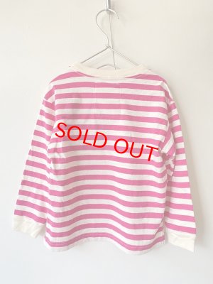 画像3: 50%off 2022秋冬GTH  	  ビンテーシボーダーテンジク　スクウエア TEE　6；ピンク　　サイズ；110 (3)