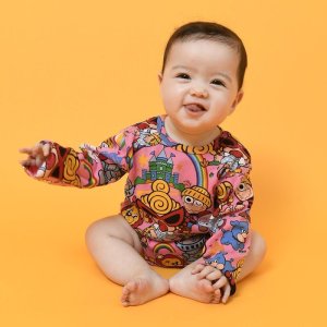 画像5: 30%OFFMY FIRST HYSTERIC　　OVER THE RAINBOW 2P ロンパースセット　29；ピンク系 (5)