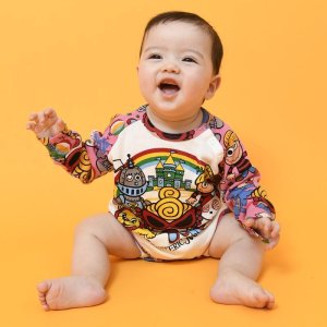 画像4: 30%OFFMY FIRST HYSTERIC　　OVER THE RAINBOW 2P ロンパースセット　29；ピンク系 (4)