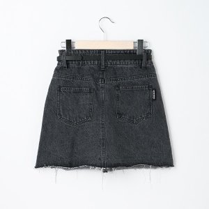 画像5: 30%off Lovetoxic　ベルトつきダメージ台形スカパン　　51；ブルー (5)