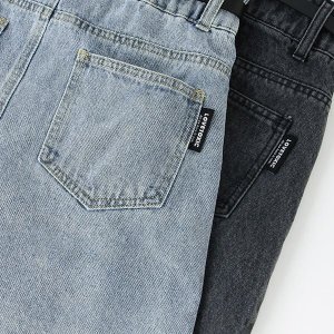 画像2: 30%off Lovetoxic　ベルトつきダメージ台形スカパン　　51；ブルー (2)