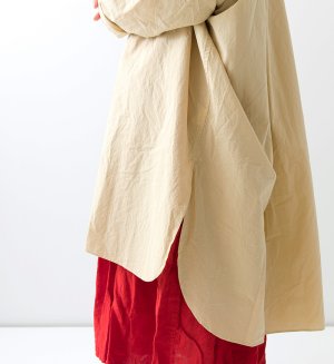 画像4: 30%off  Veritecoeur　クレープコットンシャツ BEIGE (4)