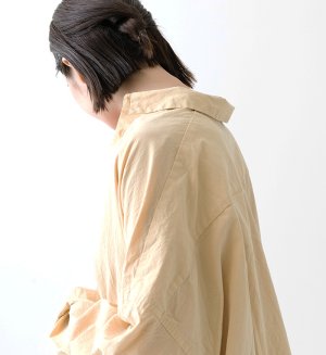 画像3: 30%off  Veritecoeur　クレープコットンシャツ BEIGE (3)