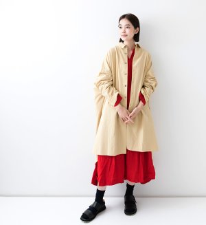 画像1: 30%off  Veritecoeur　クレープコットンシャツ BEIGE (1)
