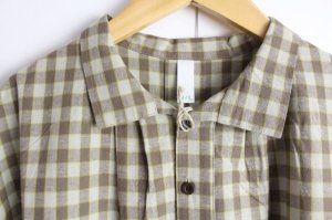 画像3: 30%off  NATURAL LAUNDRY　ブランケットチェック（やや薄手）ラフカラープルオーバー　633；ベージュCK　サイズ；2 (3)