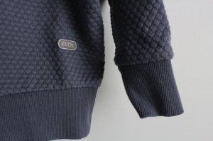 画像2: 40%off 2022秋冬　FITH	  ポコポコインレイ L/S フードスウェット　14；ブルー (2)