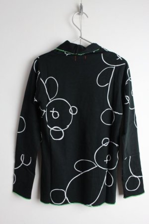画像4:  50%off   フランキーグロウ BEAR HIGH-NECK L/S TEE   カラー;BLACK  サイズ;LL(140-150) (4)
