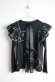 画像3: 　30%off  フランキーグロウ　BEAR DOUBLE FRILL LAYERED TEE   カラー；BLACK (3)