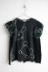 画像1: 　40%off  フランキーグロウ　BEAR DOUBLE FRILL LAYERED TEE   カラー；BLACK (1)