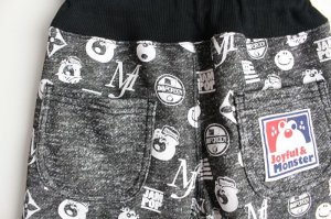 画像4: 50%off　JAM　モノグラムネップ裏起毛パンツ　　　カラー；ブラック　　　サイズ；140 (4)