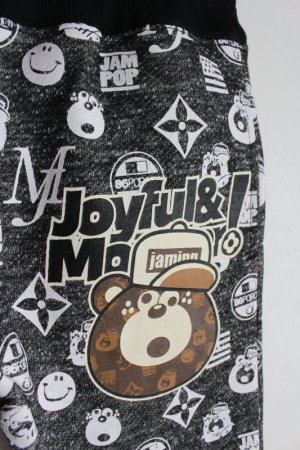 画像2: 50%off　JAM　モノグラムネップ裏起毛パンツ　　　カラー；ブラック　　　サイズ；140 (2)