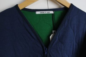 画像2: 30%off LILOU+LILY MILITARY LINER QUILTING    ネイビー (2)