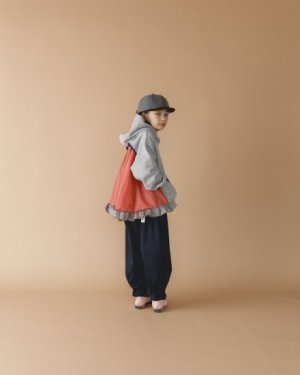 画像1: 40%off   nunuforme 　ミックスフリルパーカー Gray (1)