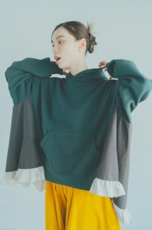 画像7: 50%off   nunuforme  ミックスフリルパーカー Gray (7)