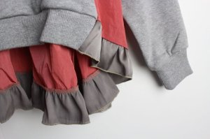 画像4: 50%off   nunuforme  ミックスフリルパーカー Gray (4)