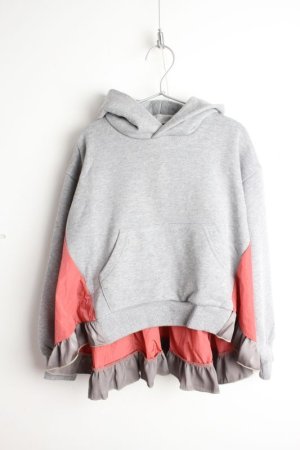 画像2: 50%off   nunuforme  ミックスフリルパーカー Gray (2)