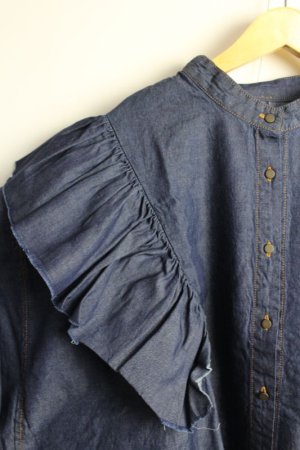 画像2: 50%off   nunuforme 　新型マントブラウス Indigo (2)