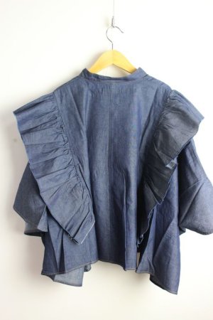 画像3: 50%off   nunuforme 　新型マントブラウス Indigo (3)