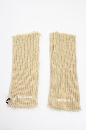 画像1: 30%off UNIONINI　　knit arm warmer　　BROWN 　サイズ；Ｍ (1)