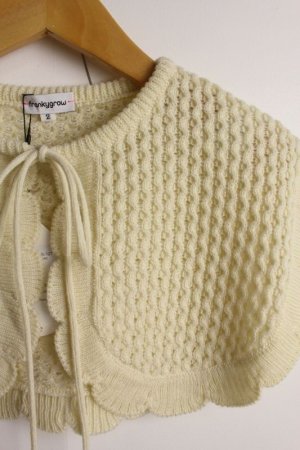 画像2:  50%off   フランキーグロウ SCALLOP DETACHABLE KNIT COLLAR  カラー;IVORY サイズ;WOMEN F (2)