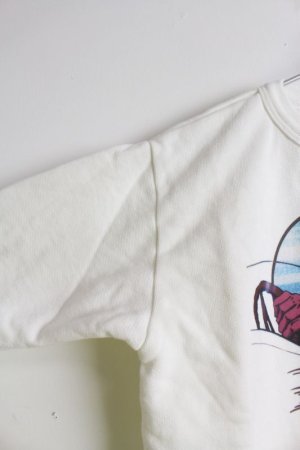 画像3: 50%off  DENIMDUNGAREE  ウラケ マッハ GOGOGO スウェット 1;白  (3)