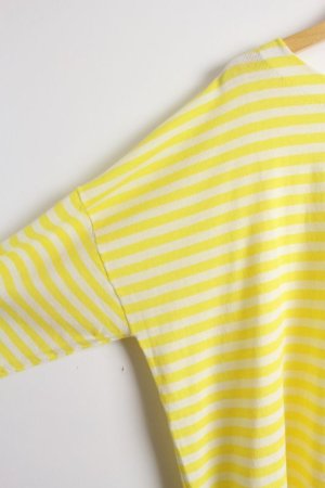 画像2: 30%off 2023SS　NATURAL LAUNDRY　コットンボーダーラフプルオーバー　212；イエロー　サイズ；2 (2)