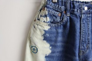 画像3: 50%off 2023春夏　GTHデニム　ワッペン　イージー　ジョーツ　ヒザ丈　44；淡青　　サイズ；00 (3)