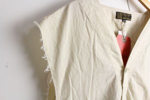 画像3: 50%off 　DENIMDUNGAREE　　オープン サイドベルト ミリタリー ベスト　11；生成　サイズ；LL(01-02) (3)