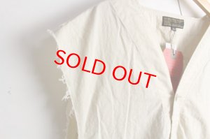 画像3: 50%off 　DENIMDUNGAREE　　オープン サイドベルト ミリタリー ベスト　11；生成　サイズ；LL(01-02) (3)