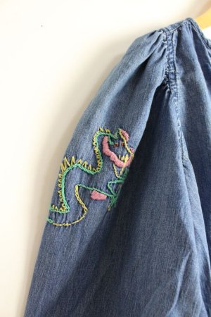 画像2: 50%off 春夏　GTH　デニム　フレア　JK　8分袖　44；淡青　　サイズ；02 (2)